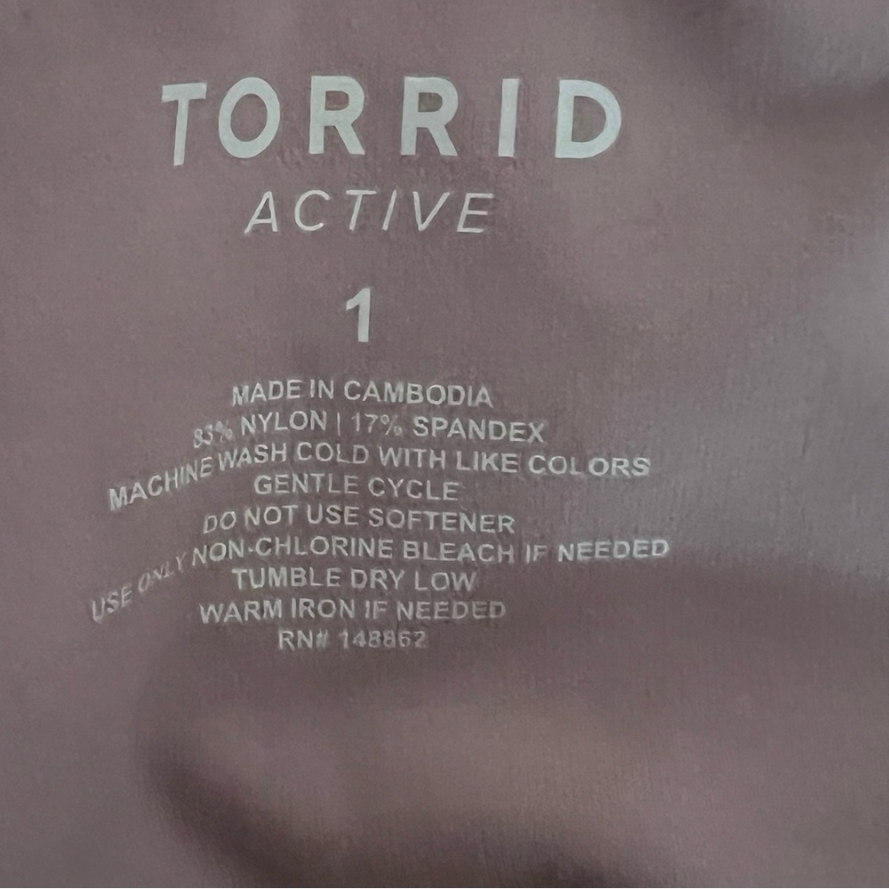 Torrid Active Lilac Capri Leggings Exercise Pants Size 1X - Picture 2 of 7